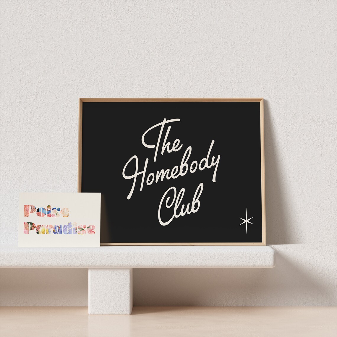 The Homebody Club Retro Typography Art Print - Image 4