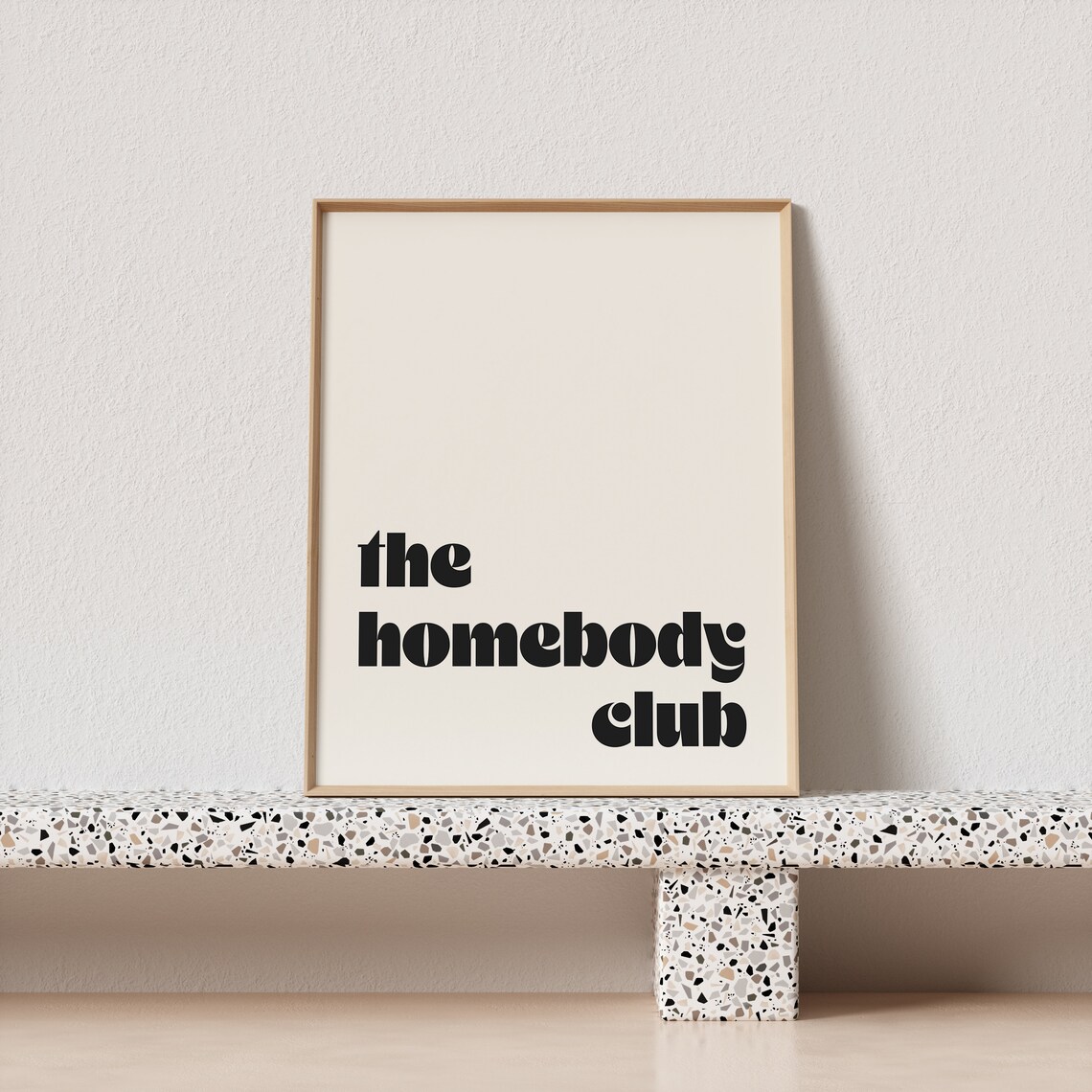 Retro The Homebody Club Typography Art Print - Image 3
