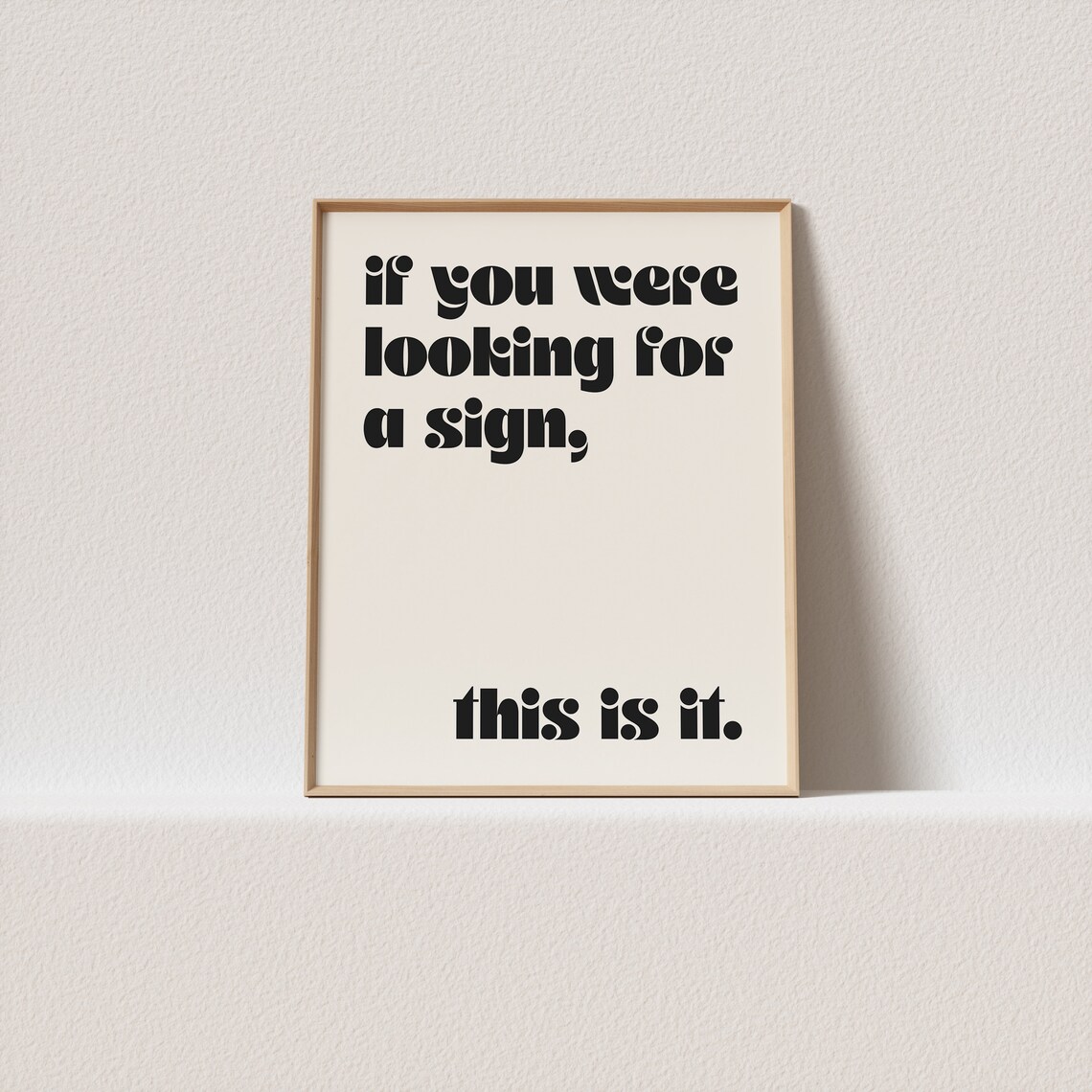 Retro Minimalist Spiritual Art Print, Sign Quote