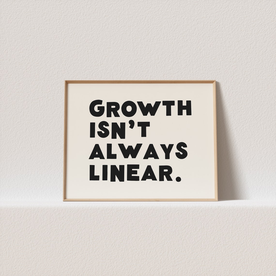 Growth Isnt Always Linear Bold Encouragement Quote Poster For Offices