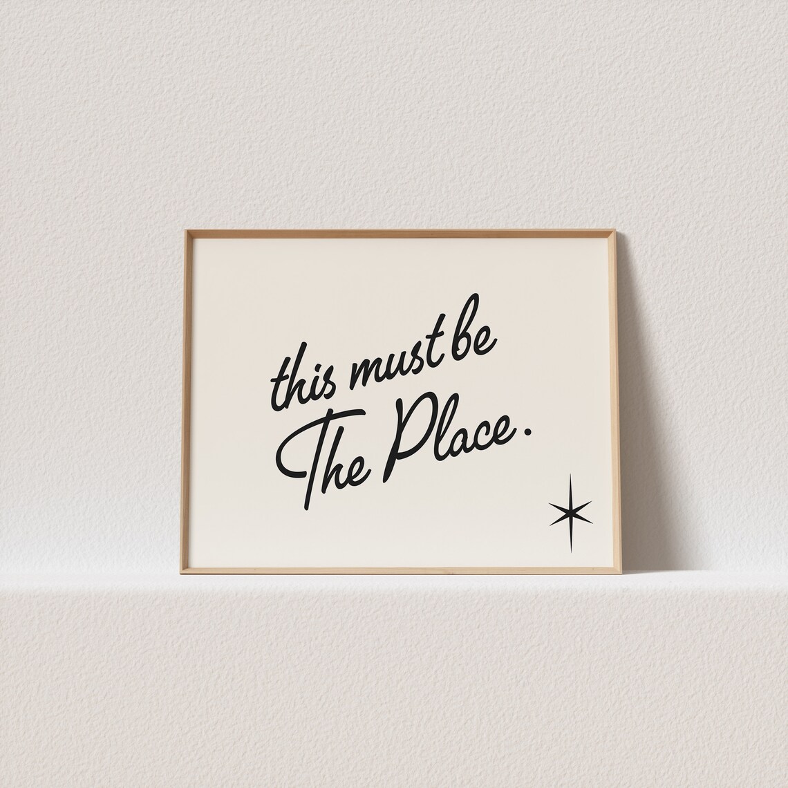 This Must Be The Place Retro Poster Print