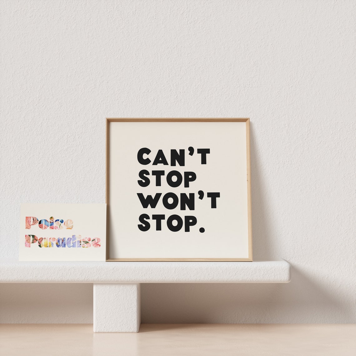 Can Not Stop Will Not Stop Bold Block Typography Hustle Poster - Image 4