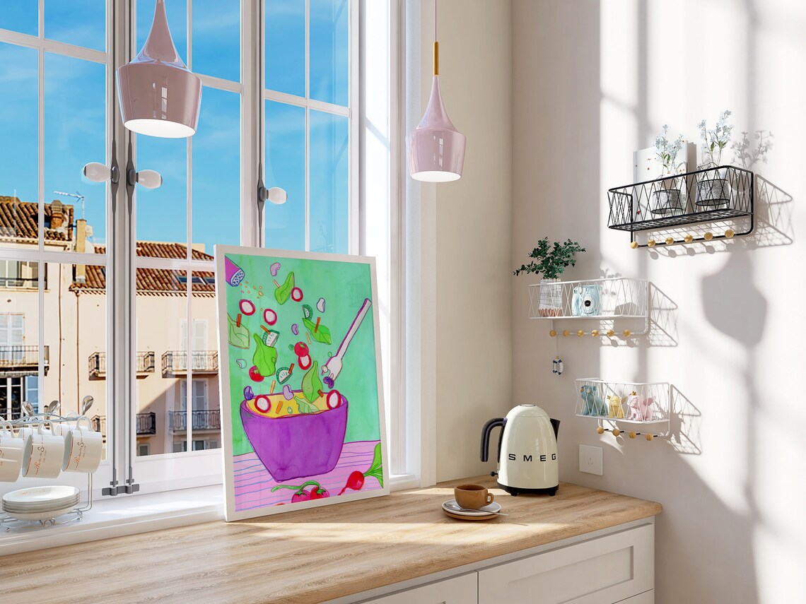 Vegetable Kitchen Art, Still Life Illustration - Image 4