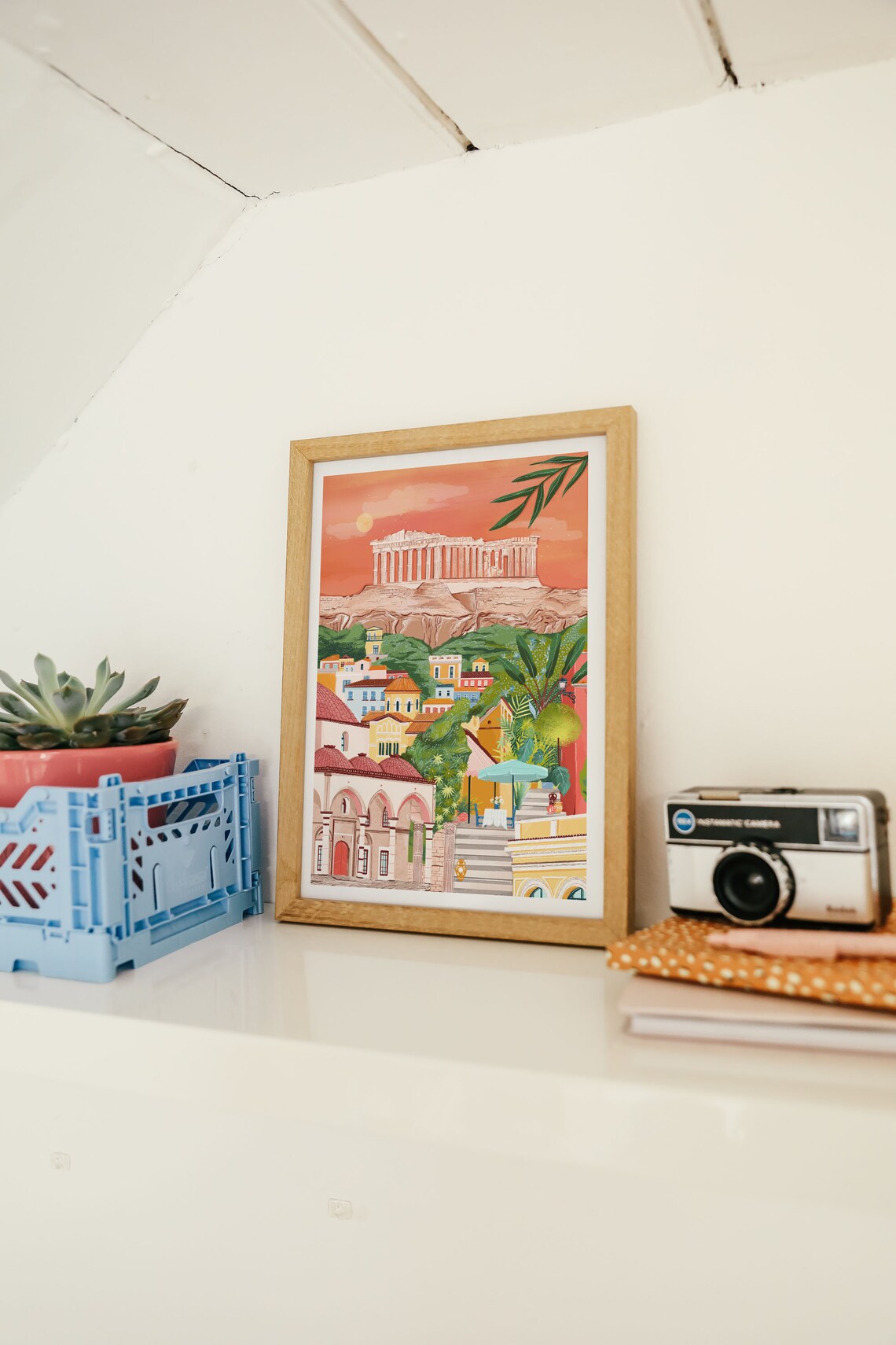 Athens Greece Travel Poster, Acropolis Art Print - Image 2