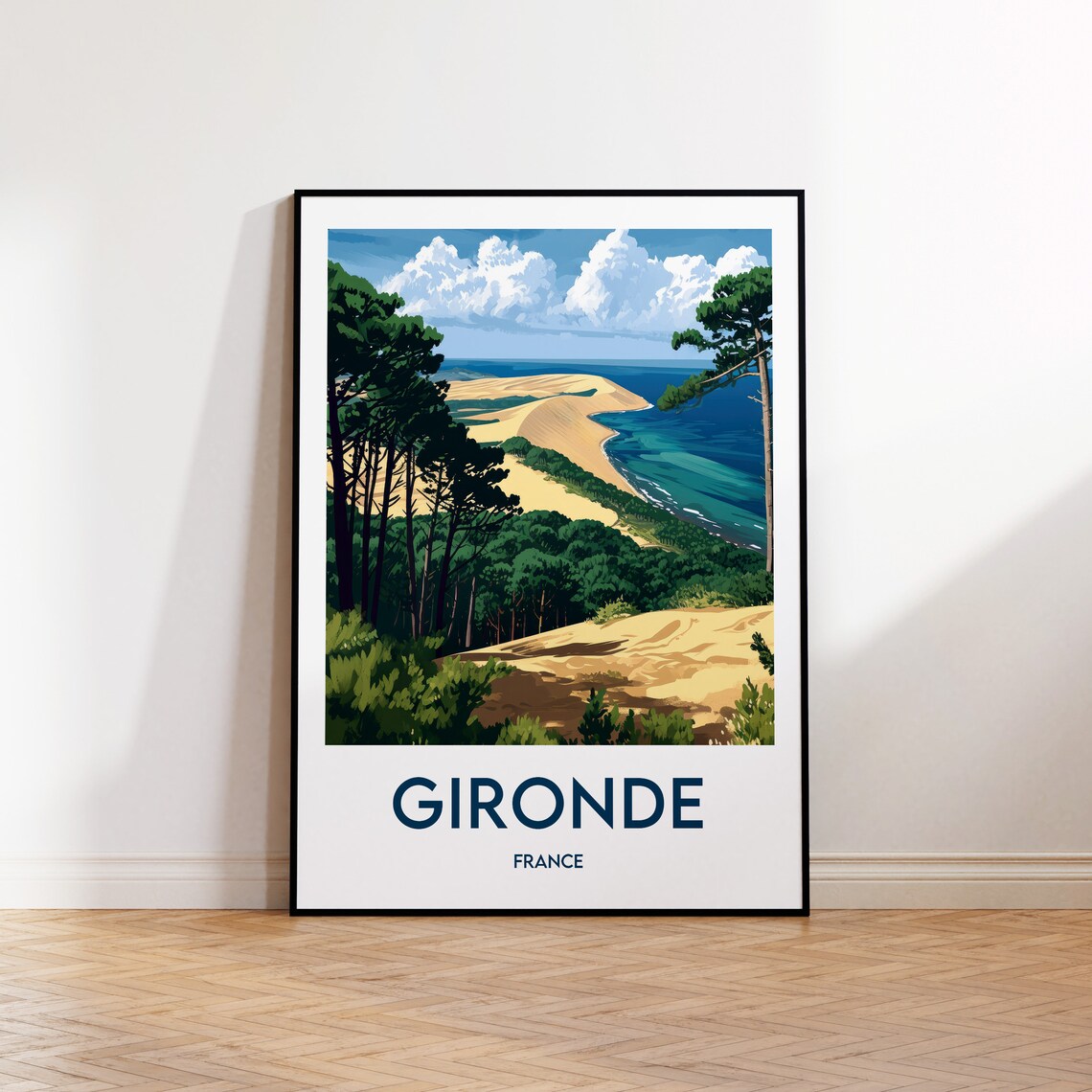 Gironde France Vintage Travel Poster Art Print