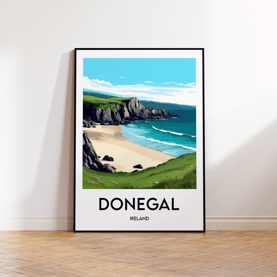 Donegal Vintage Travel Poster, Ireland Art Print