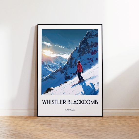 Whistler Blackcomb Vintage Travel Poster Print
