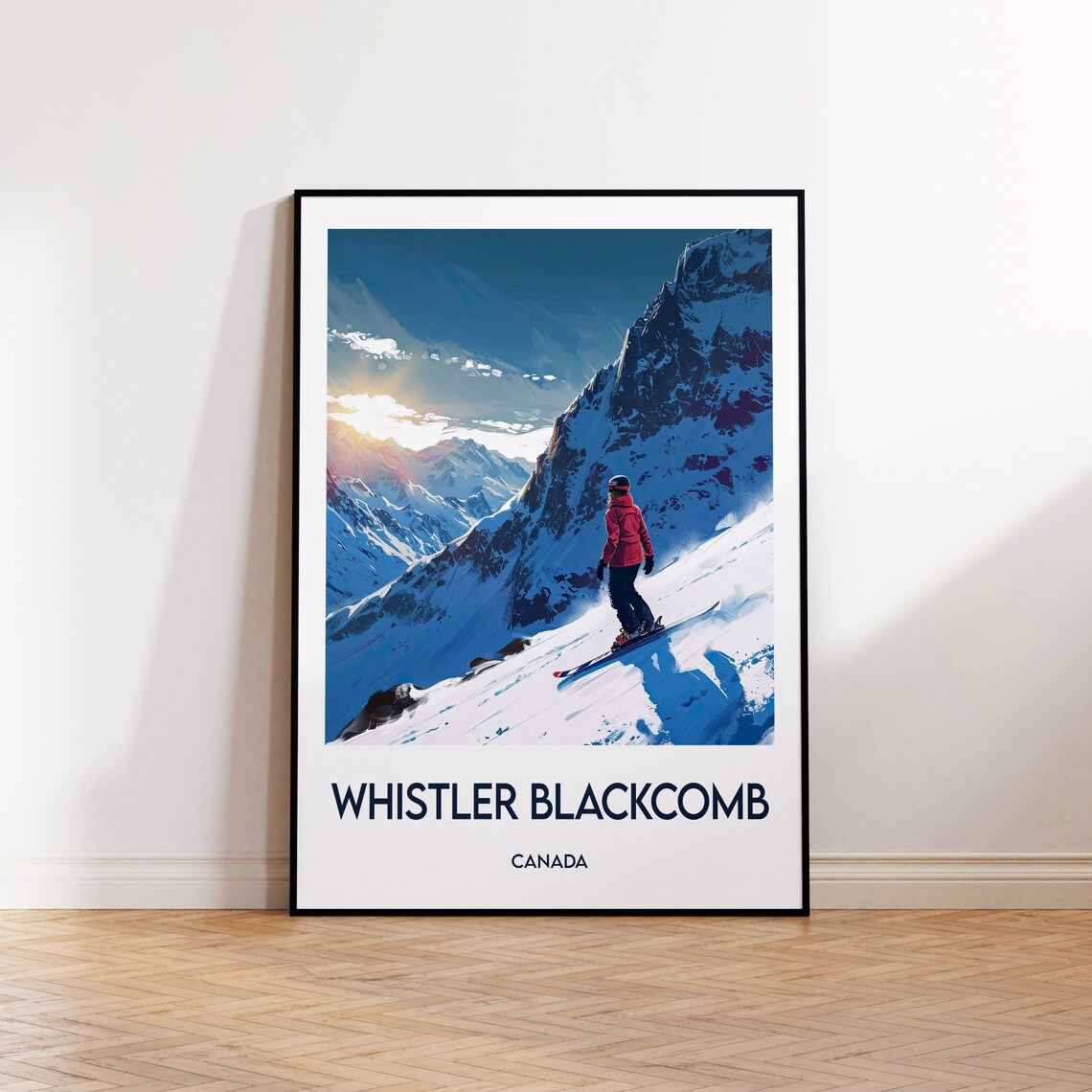 Whistler Blackcomb Vintage Travel Poster Print