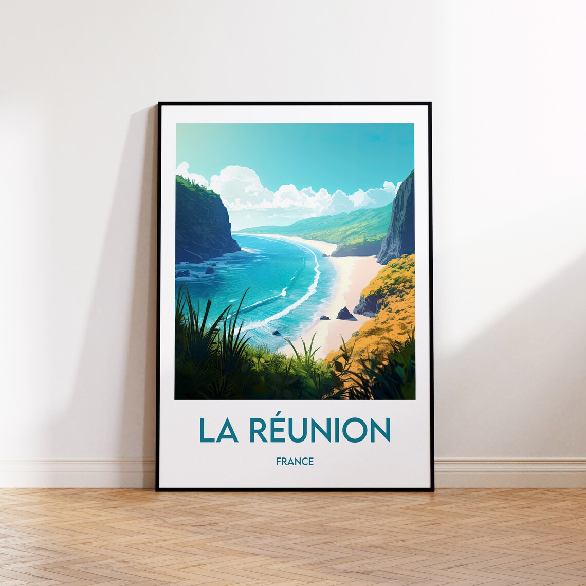 Reunion Island Travel Poster Art Print, France