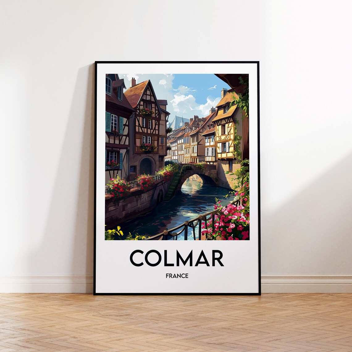 Colmar Vintage Travel Poster Art Print, Alsace France