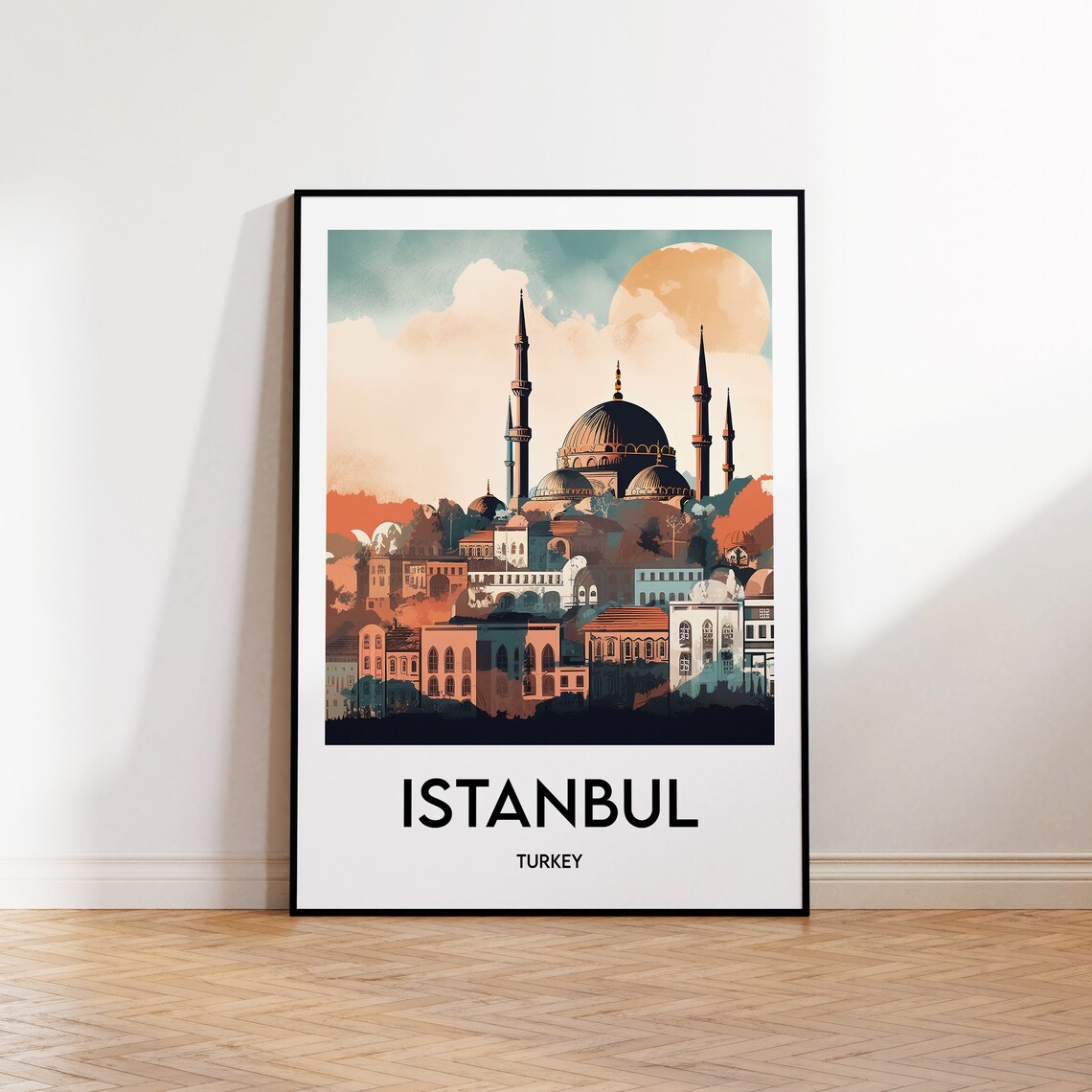 Istanbul Travel Poster Print, Turkey Wall Art