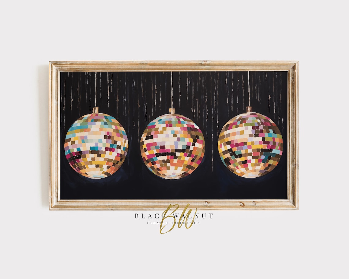 Disco Balls Art Print, New Year’s Eve Party Decor