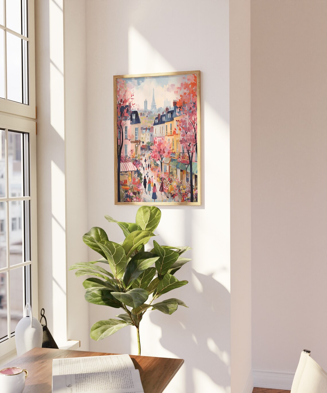Paris Modern Abstract Cityscape Art Print - Image 2