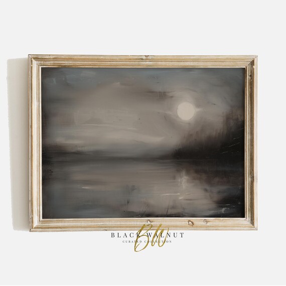Moody Halloween Landscape Print Eerie Halloween Decor Gothic Halloween Dark Academia Decor Moody Wall Art Print