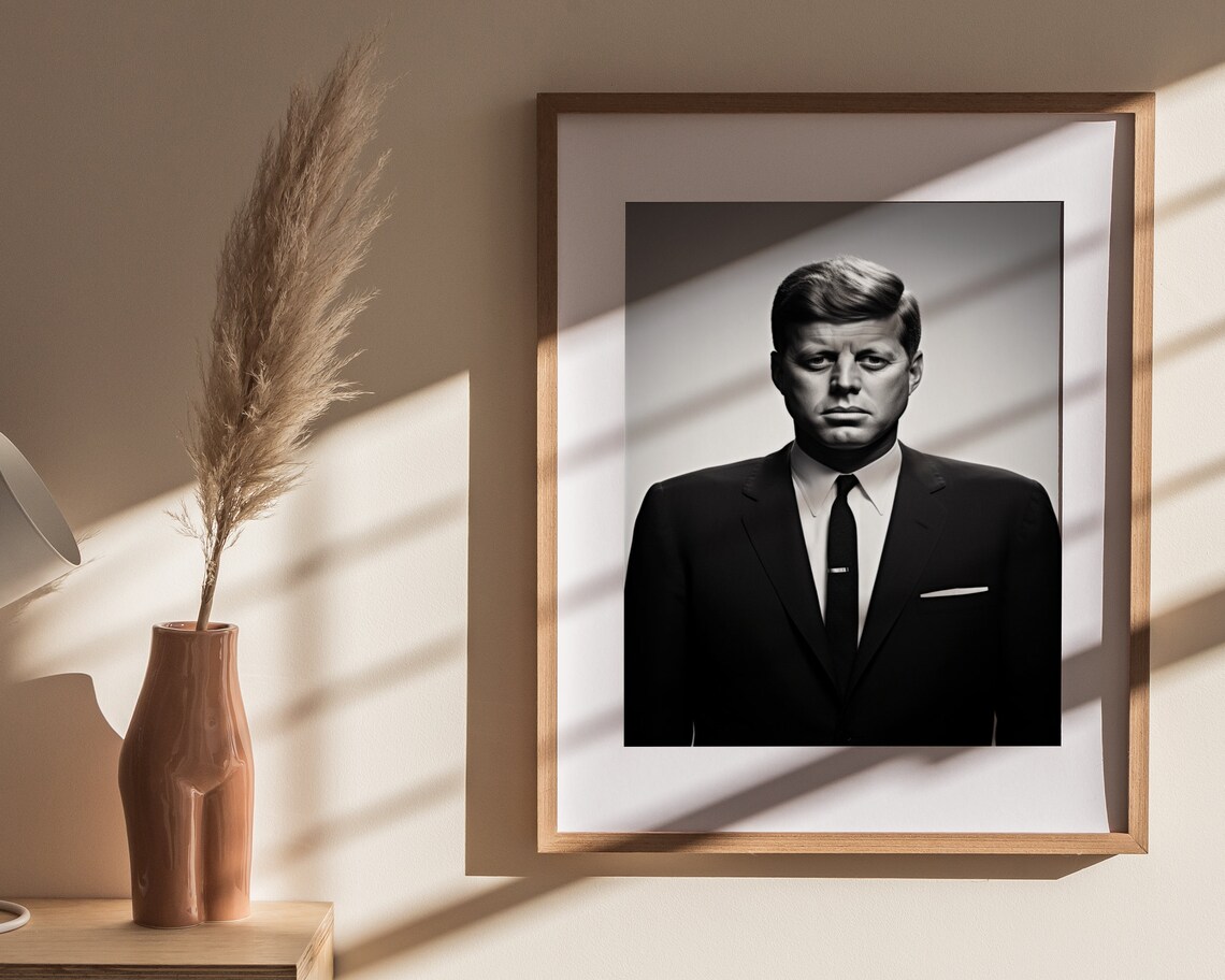 John F Kennedy Studio Portrait Black Suit Classic Photo Poster - Image 4