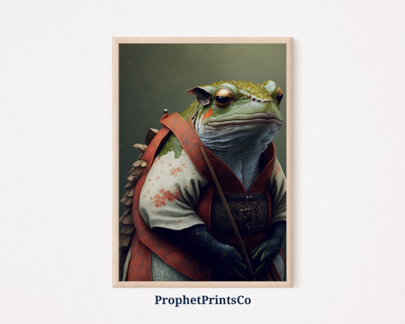 Matsumoto Hoji Frog Poster Print Cute Japan Frog Wall Art Frog Lover Gift Japanese Home Dcor Wall Art Digitial
