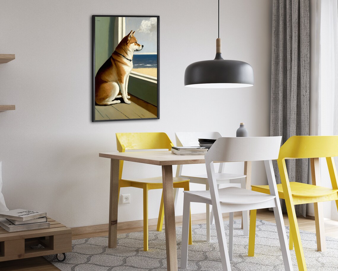 Shiba Inu Oil Painting Poster Print Modern Dog Wall Art Shiba Inu Lover Gift Shiba Home Dcor Wall Art Digitial - Image 2