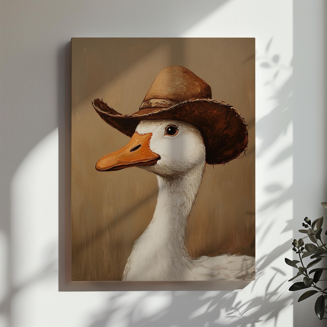 Silly Cowboy Goose Nursery Kids Room Art Print - Image 3