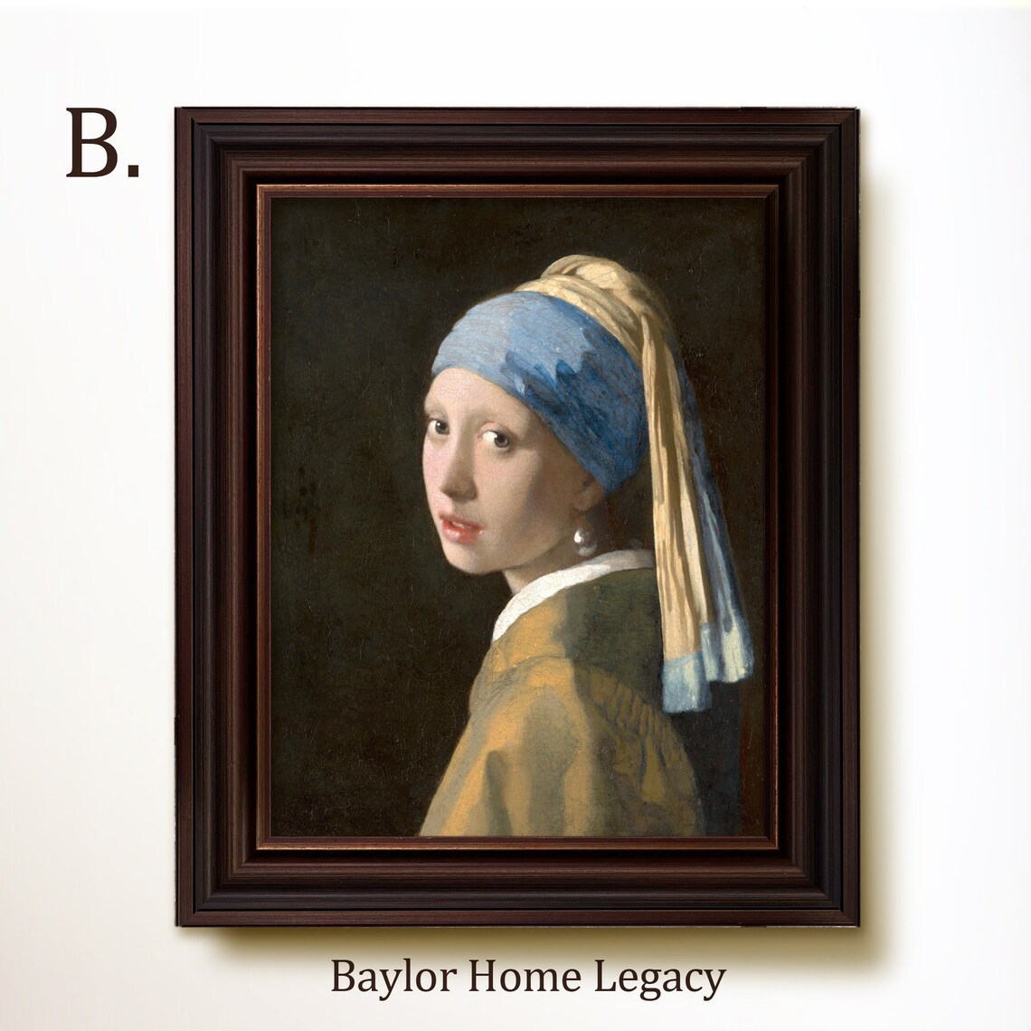 Girl with a Pearl Earring Vermeer Famous Dutch Portrait Fine Art Poster - Image 4