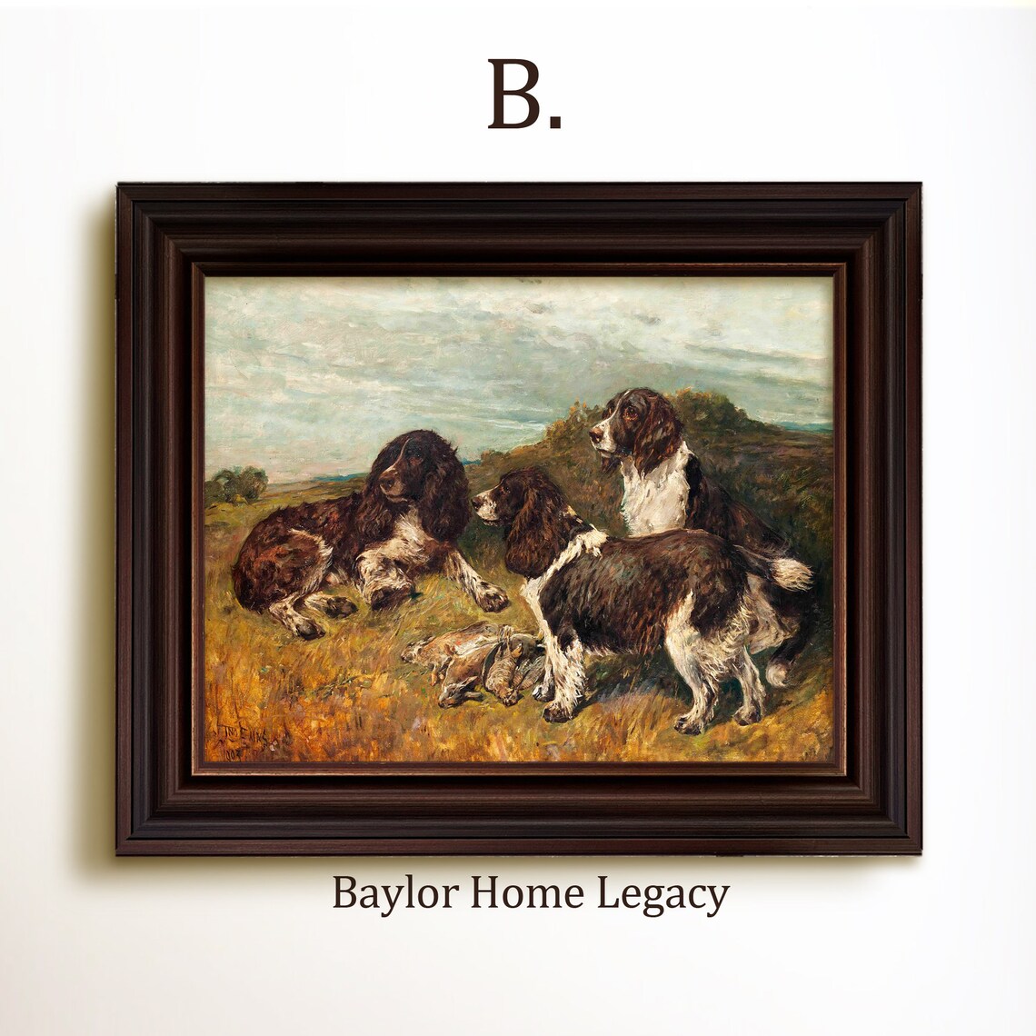 Springer Spaniel Oil Painting Print, Antique Dog Art - Image 4