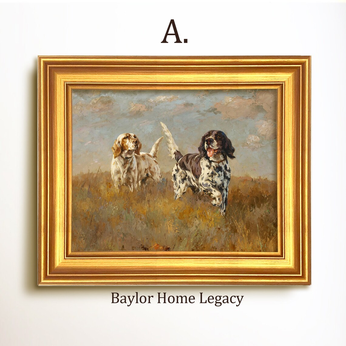 English Setters Vintage Hunting Dogs Art Print - Image 5