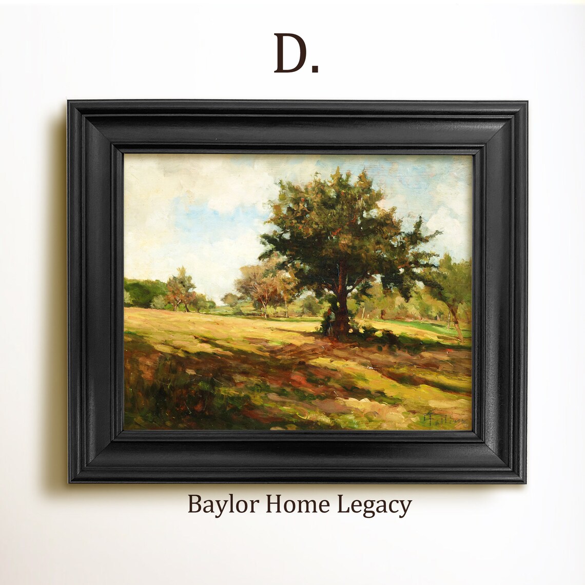 Vintage Countryside Landscape Oil Painting Art Print - Image 2