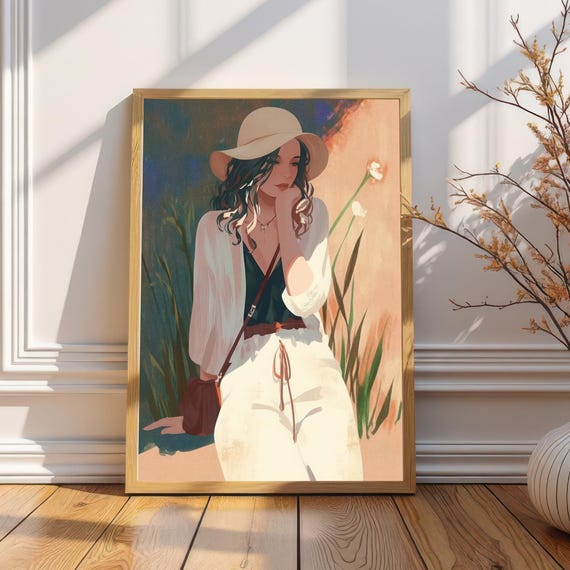 Serene Woman Portrait, Contemporary Figure Art