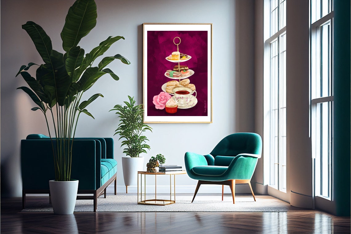 Brunch Tea Wall Art Food Wall Decor Poster For Patisserie Cake - Image 2
