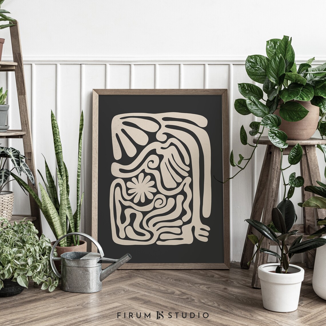 Moody Abstract Print, Mid Century Modern Wall Art