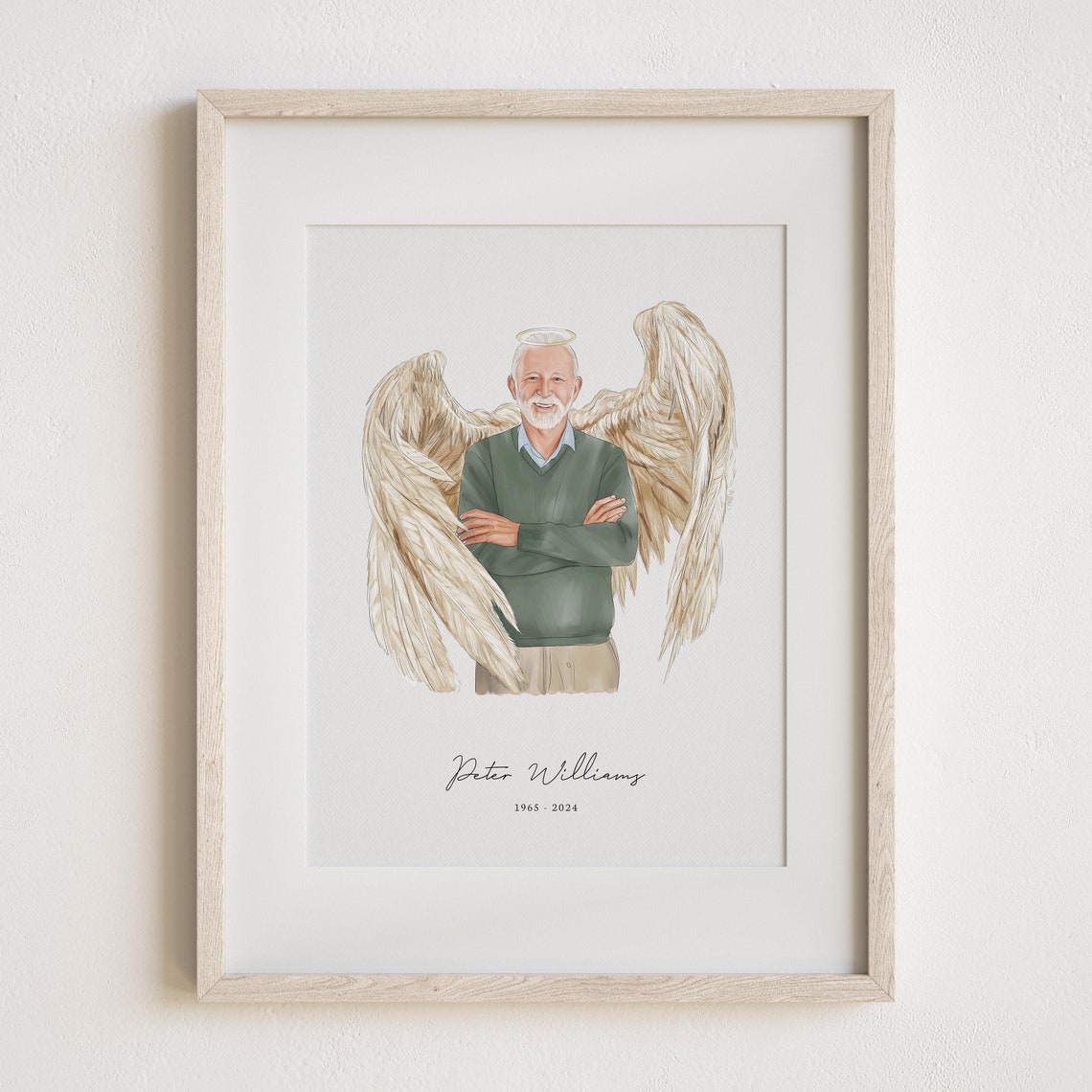 Memorial Portrait Combine Photos To Portrait Deceased Loved One To Photo Family Portrait Merge Photos Gift Him Her Father Mother Gift