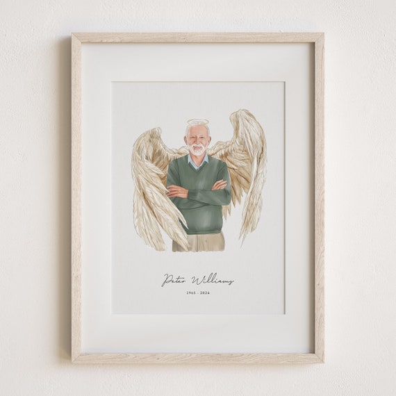 Memorial Portrait Combine Photos To Portrait Deceased Loved One To Photo Family Portrait Merge Photos Gift Him Her Father Mother Gift