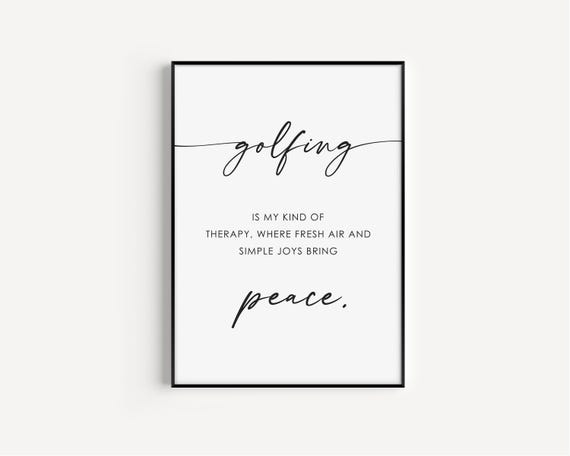 Golf Gifts For Men Golfer Art Print Positive Quote Wall Lover Gift Him Fathers Day