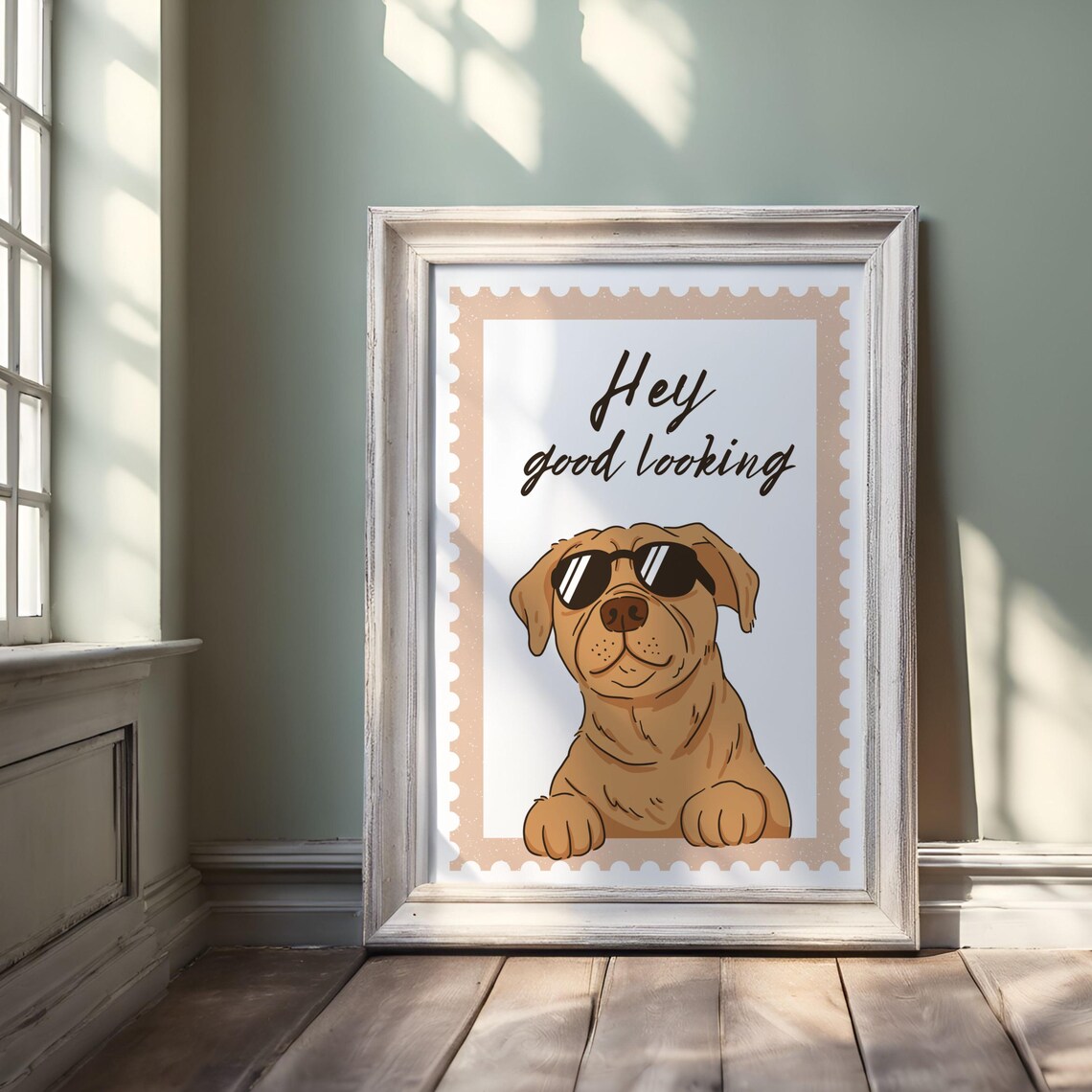 Hey Good Looking Cool Dog With Sunglasses Art Print