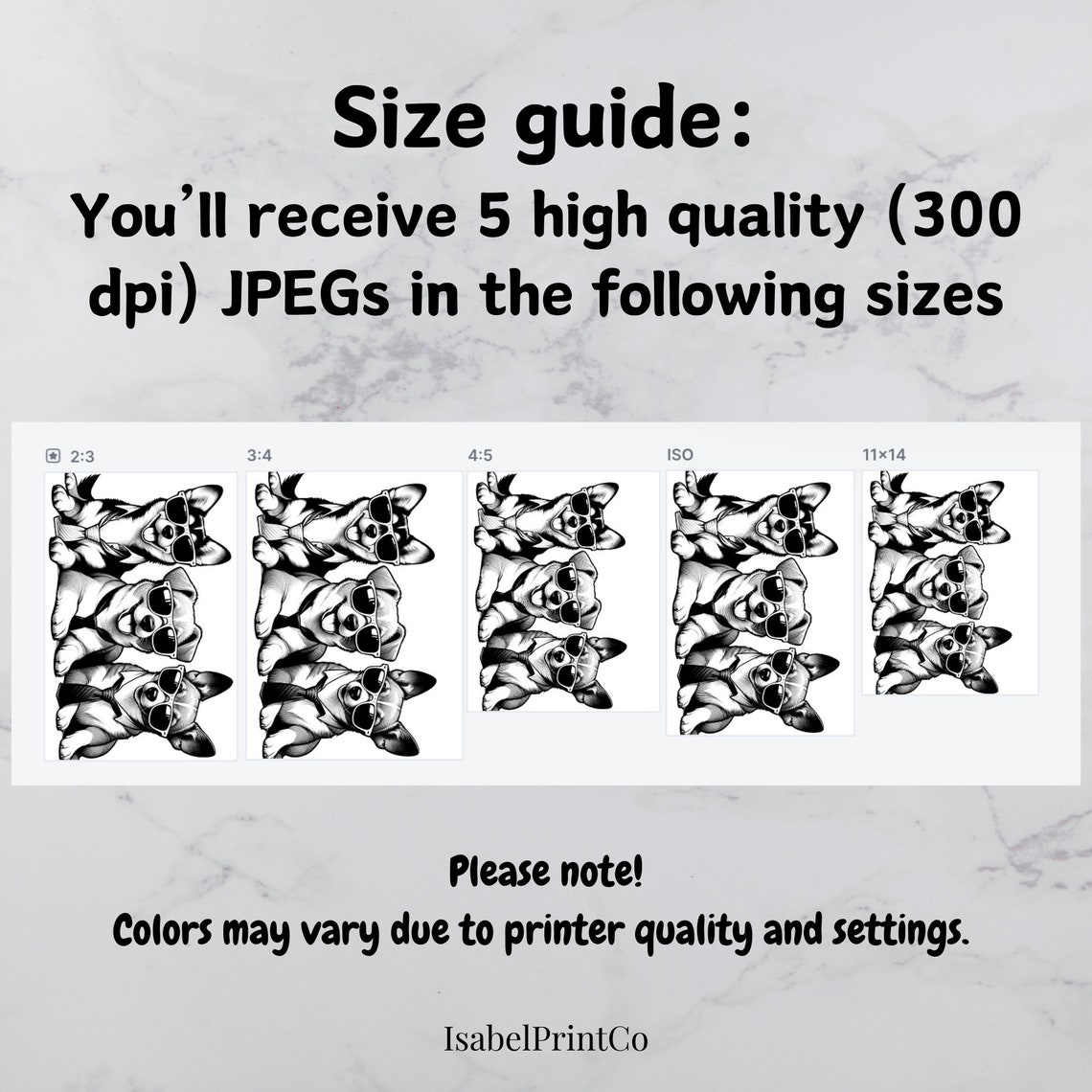 Cool Dogs in Sunglasses and Ties Black and White Funny Dog Poster - Image 3