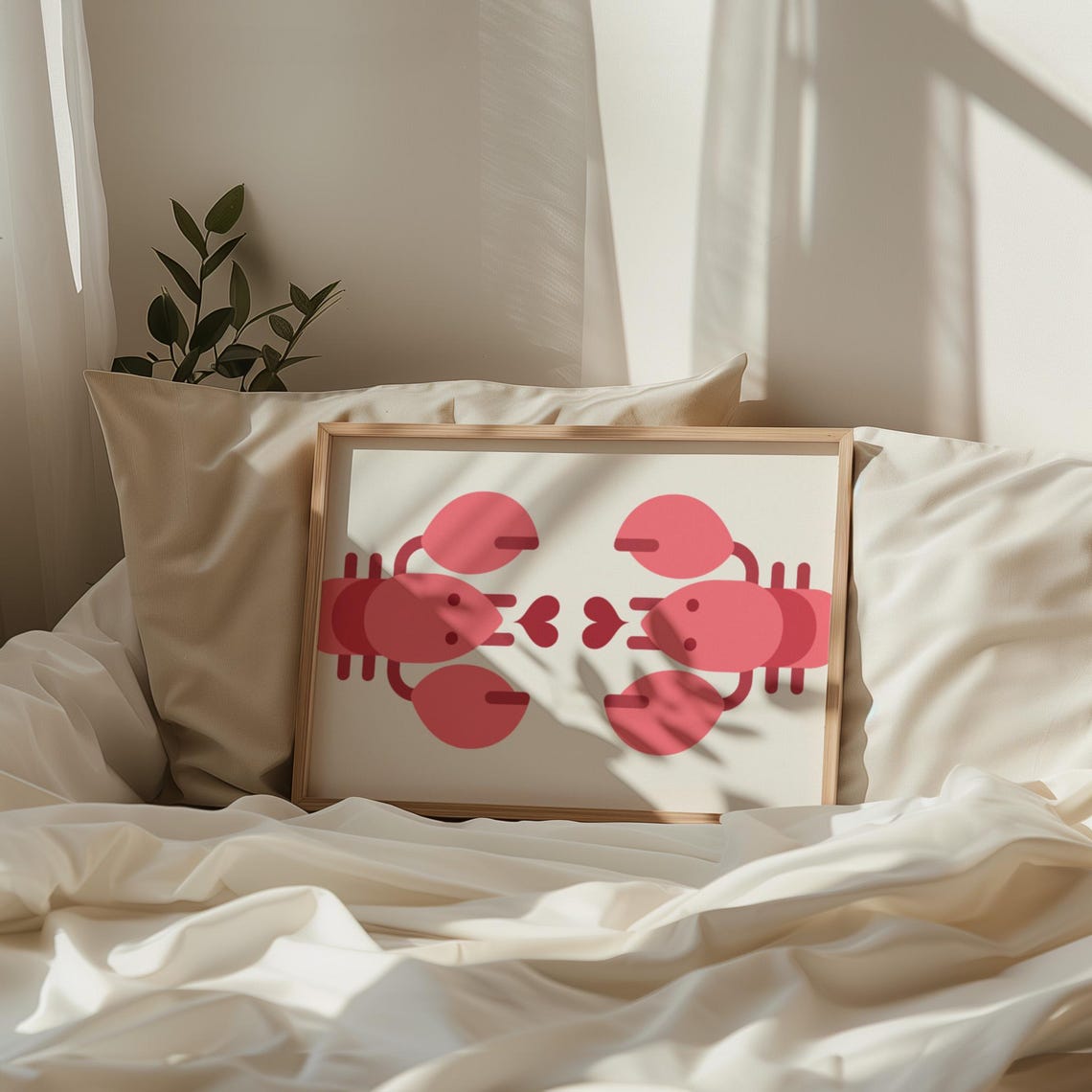Cute My Lobster Valentines Day Red Lobster Couple Heart Poster - Image 4