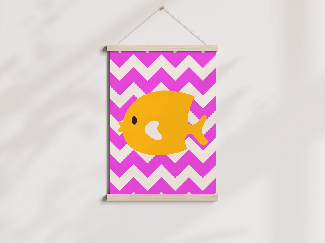 Fish Illustration Poster Childrens Wall Art Bathroom Poster Gallery Wall Art - Image 3