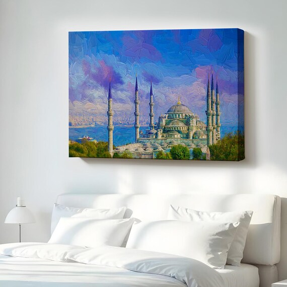 Sultan Ahmed Mosque Istanbul Blue Mosque Six Minarets Oil Painting Poster