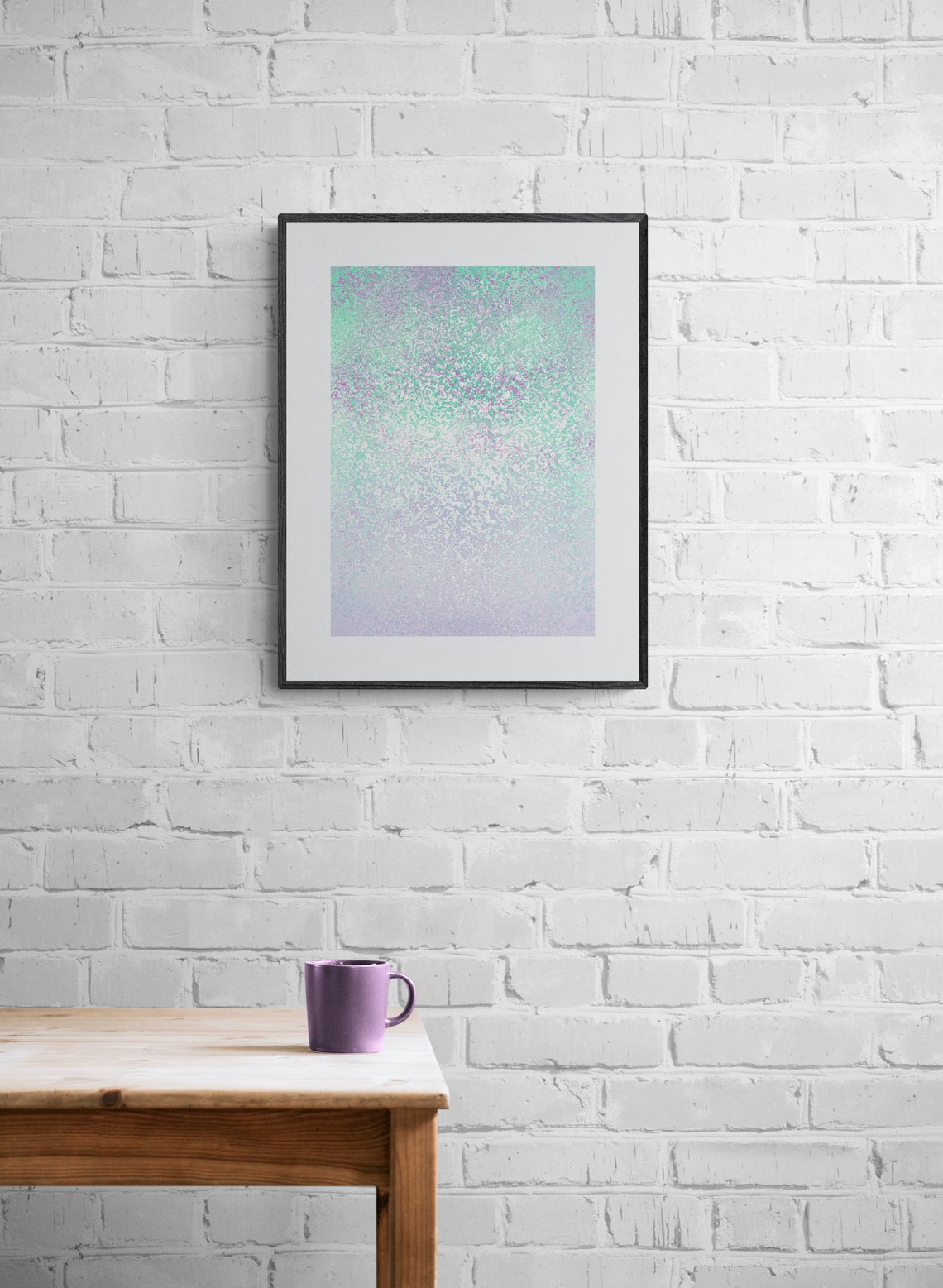 Green Purple Marble Abstract Texture Modern Boho Calm Art Poster - Image 5