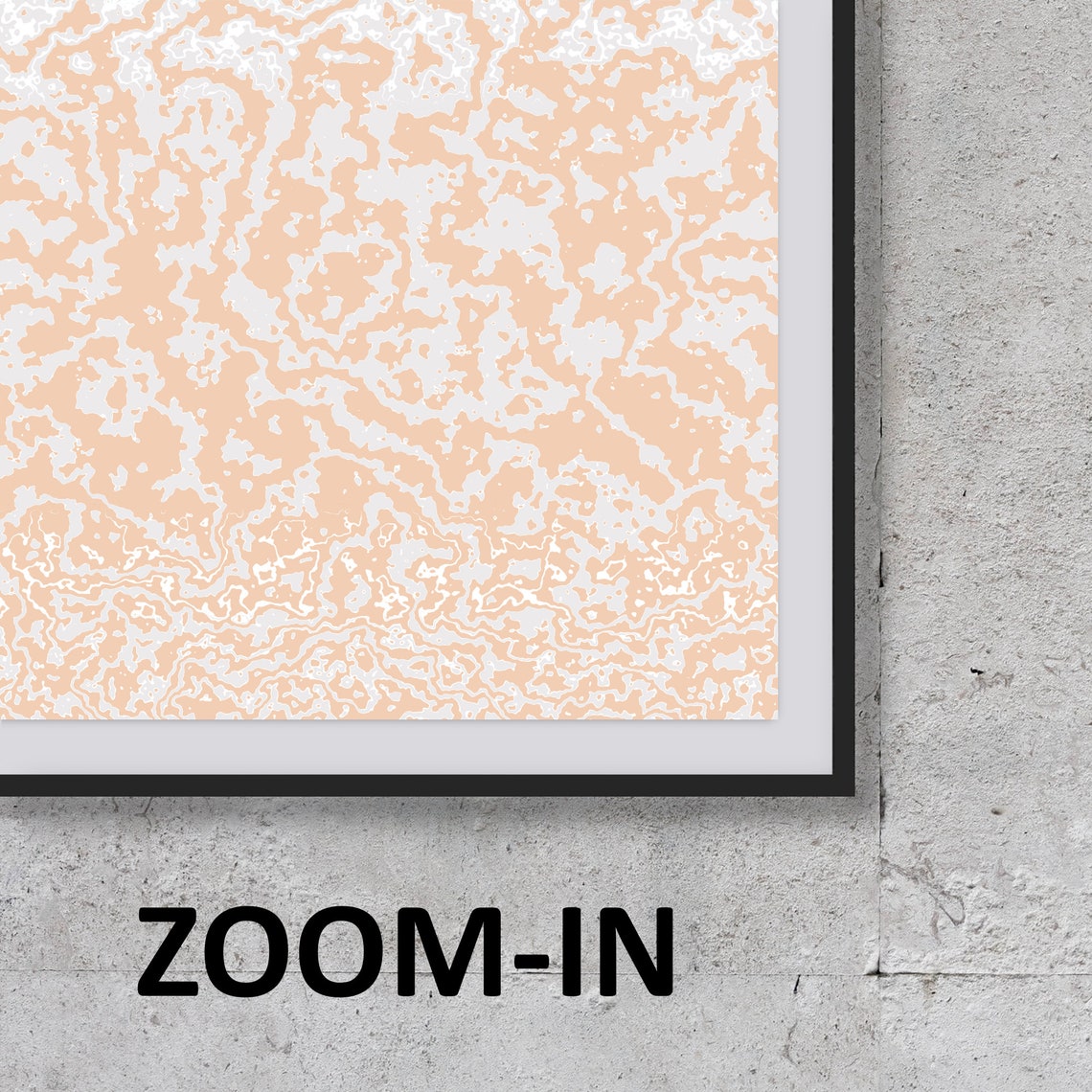 Teal to Peach Ombre Speckled Gradient Abstract Color Fade Print - Image 2