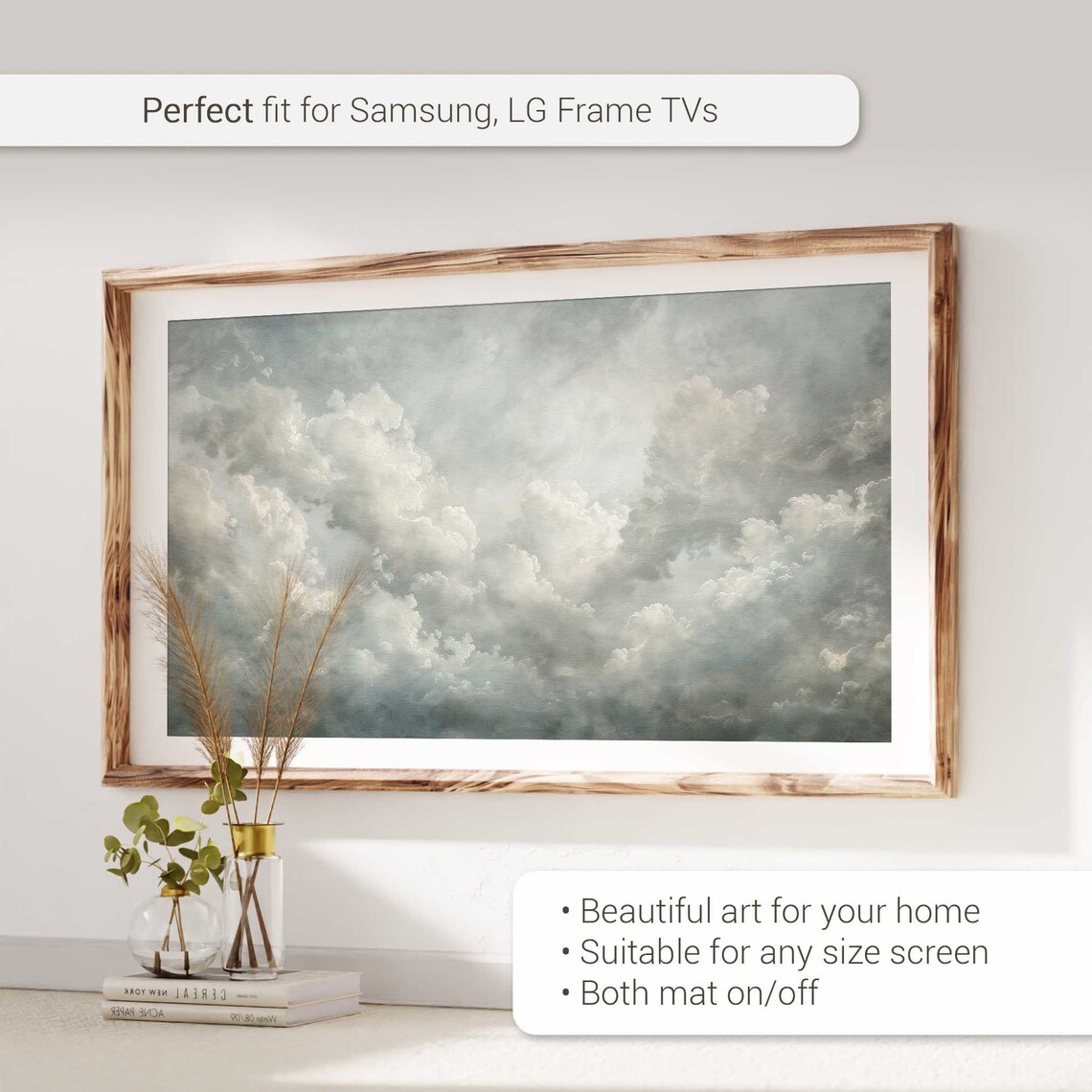 Moody Cloudscape, Minimalist Sky Scene Art Print - Image 3