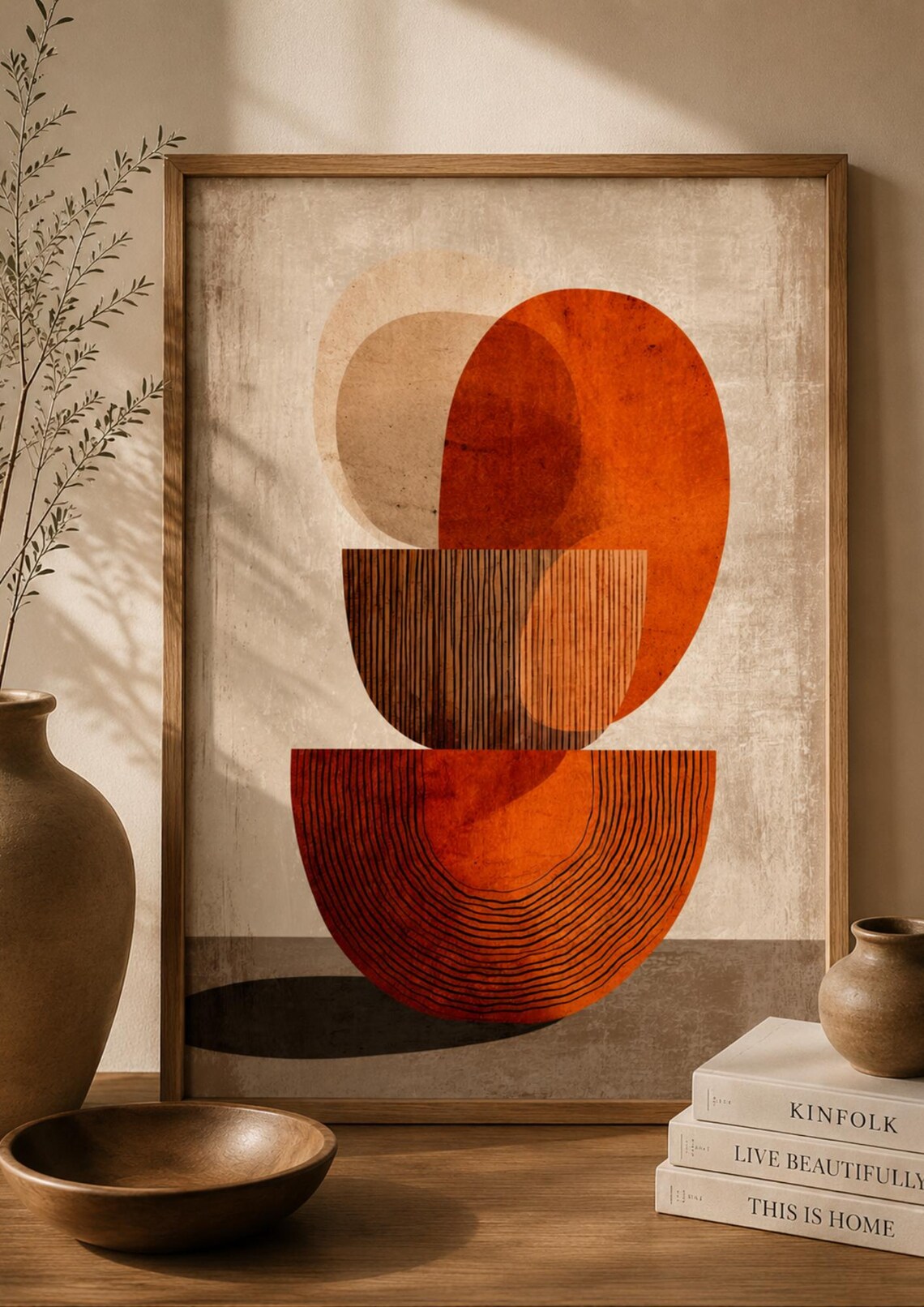 Abstract Geometric Mid-Century Modern Poster