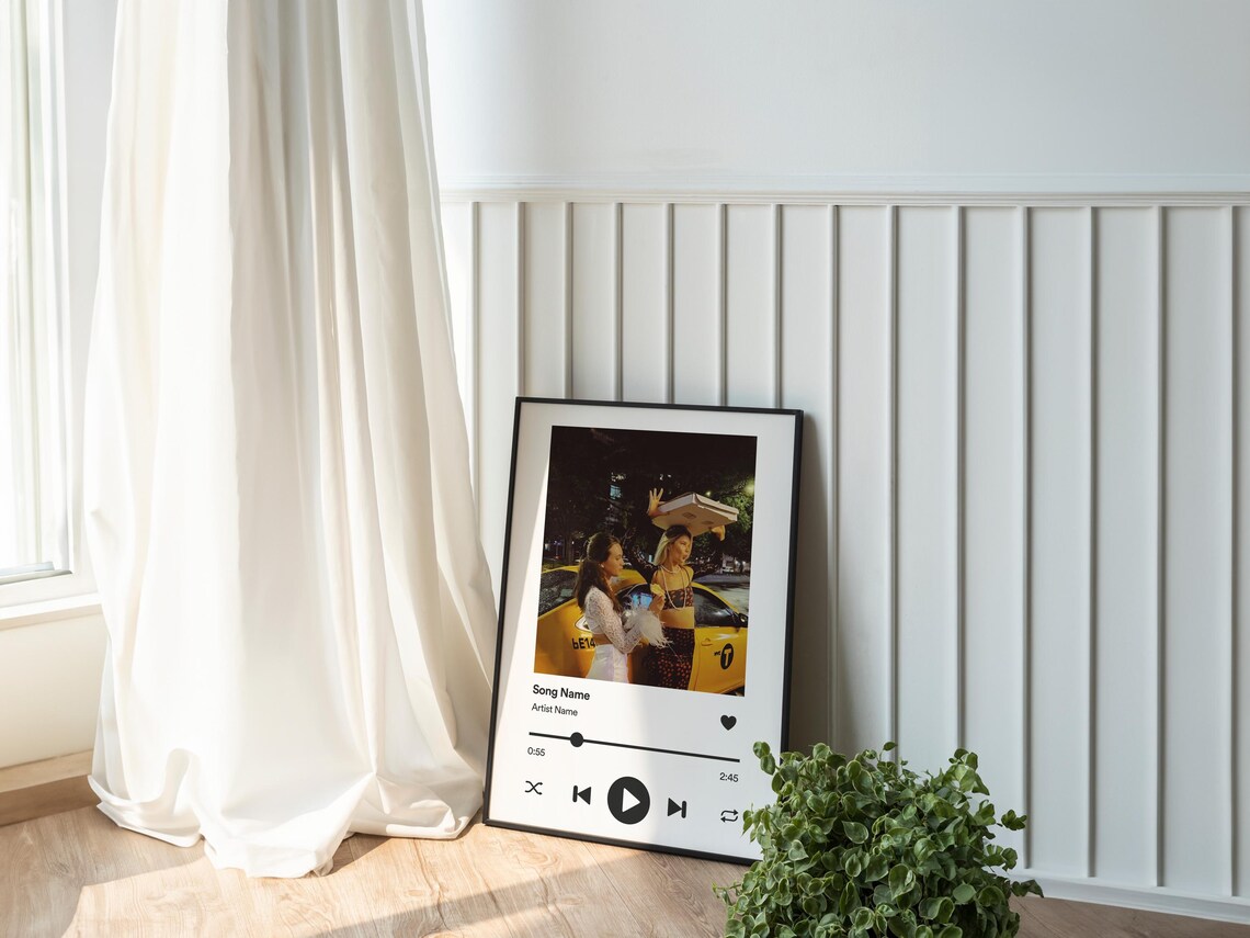Custom Song Friends Photo Spotify Style Personalized Music Gift Wall Art - Image 4