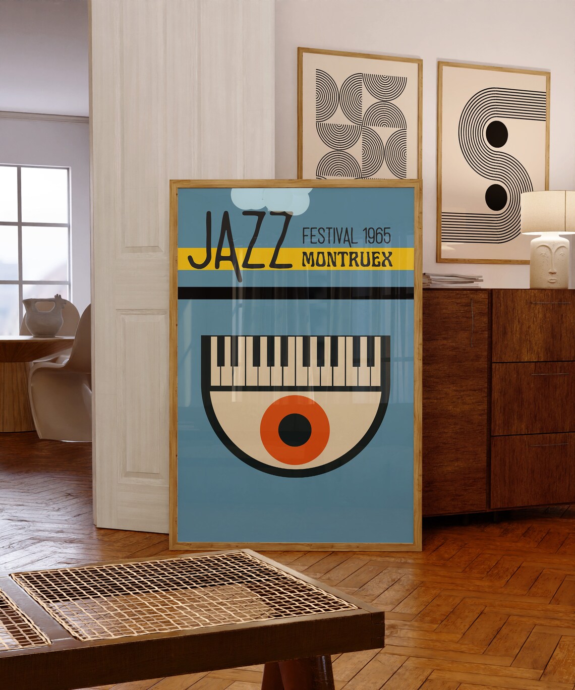 Vintage Jazz Music Festival Montreux Retro Art Print