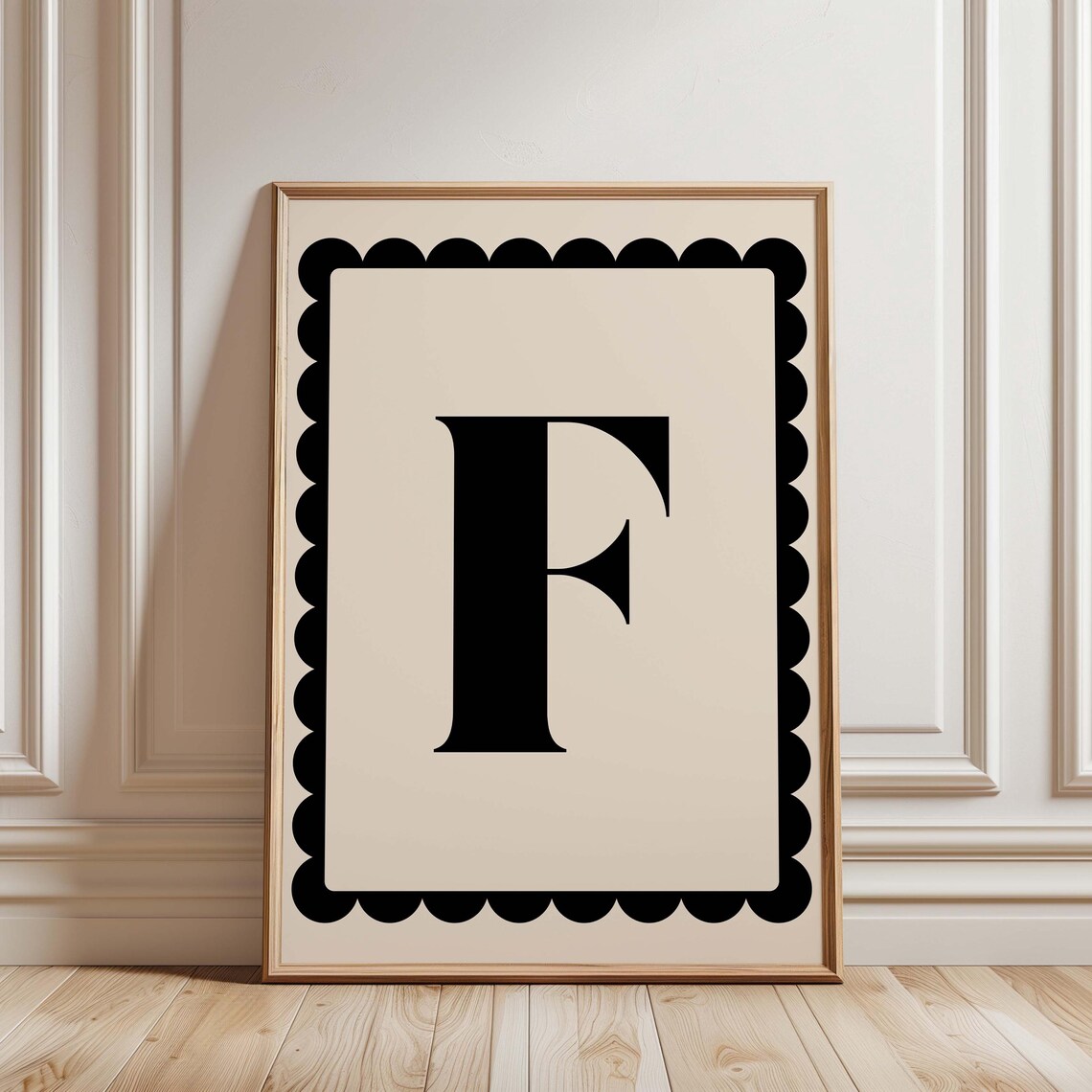 Personalized Letter Print, Minimalist Elegant Typography