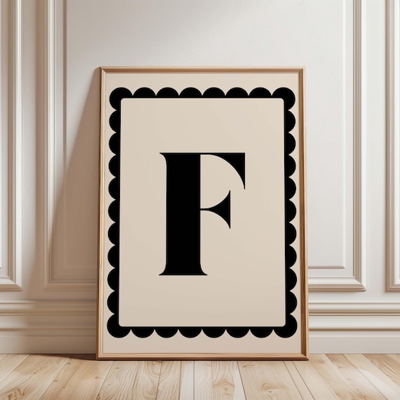 Personalized Letter Print, Minimalist Elegant Typography