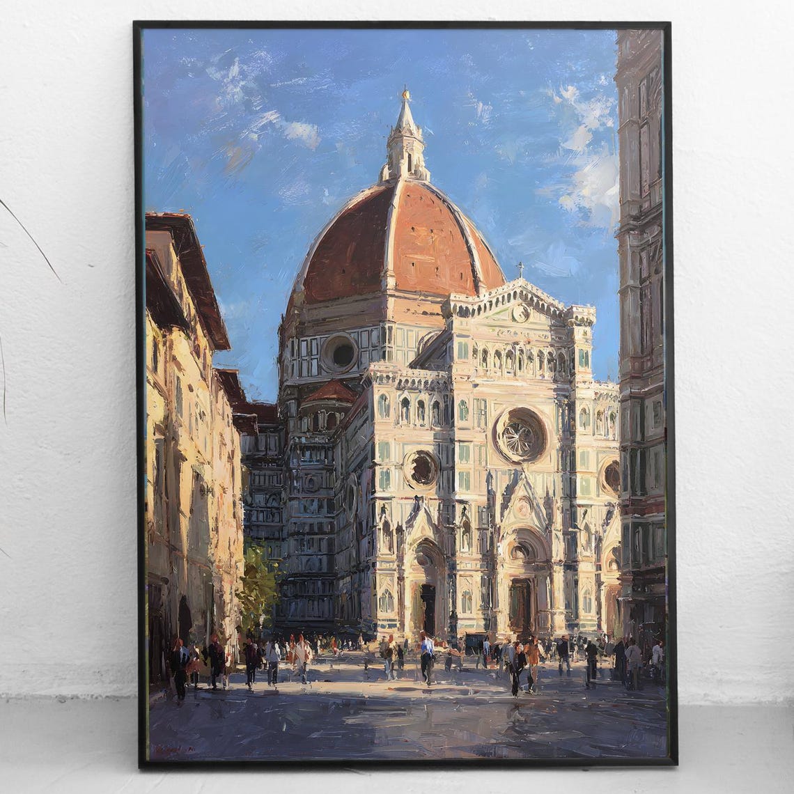 Florence Cathedral Duomo Renaissance Square Impressionist Poster