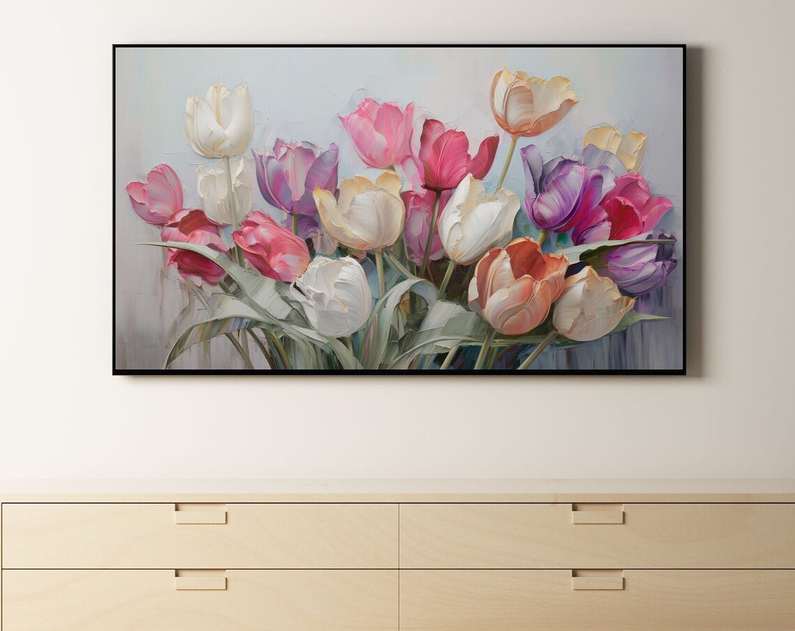 Botanical Flowers, Tulip Painting Art Print