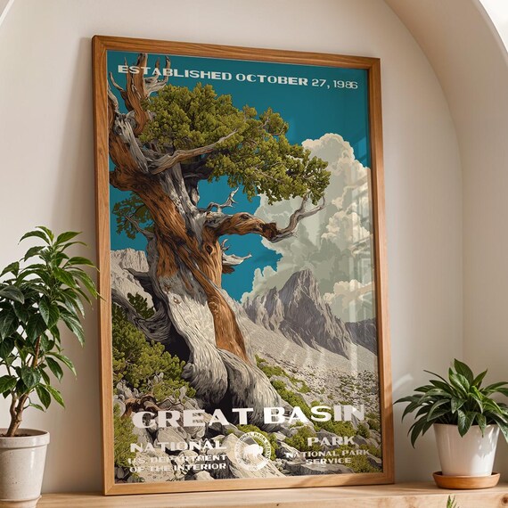 Great Basin National Park Vintage Travel Poster