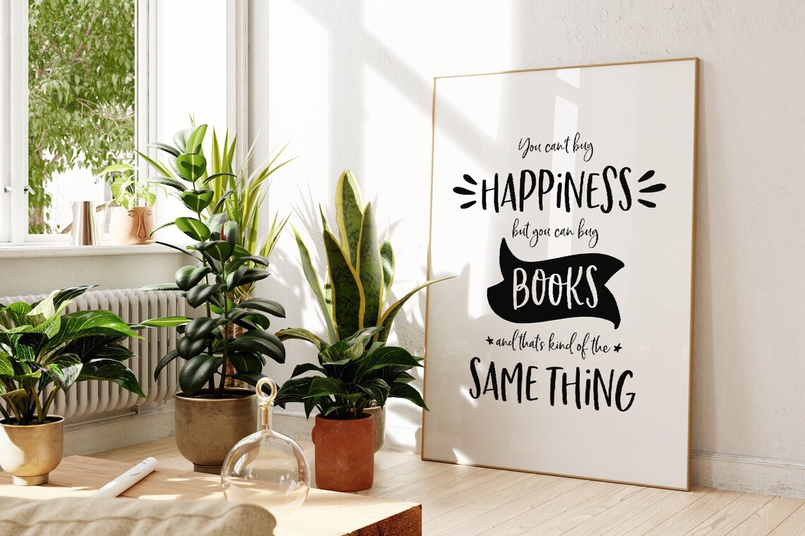 Book Quote Print, Literary Poster for Book Lovers