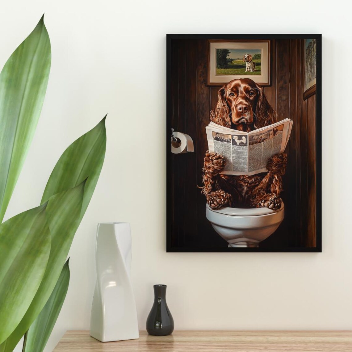 Boykin Spaniel Bathroom Poster Print, Dog Portrait - Image 2